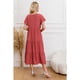 thumbnail image 3 of Vestido Largo Mujer Primavera Casual Manga Corta Escalonado 329, 3 of 3