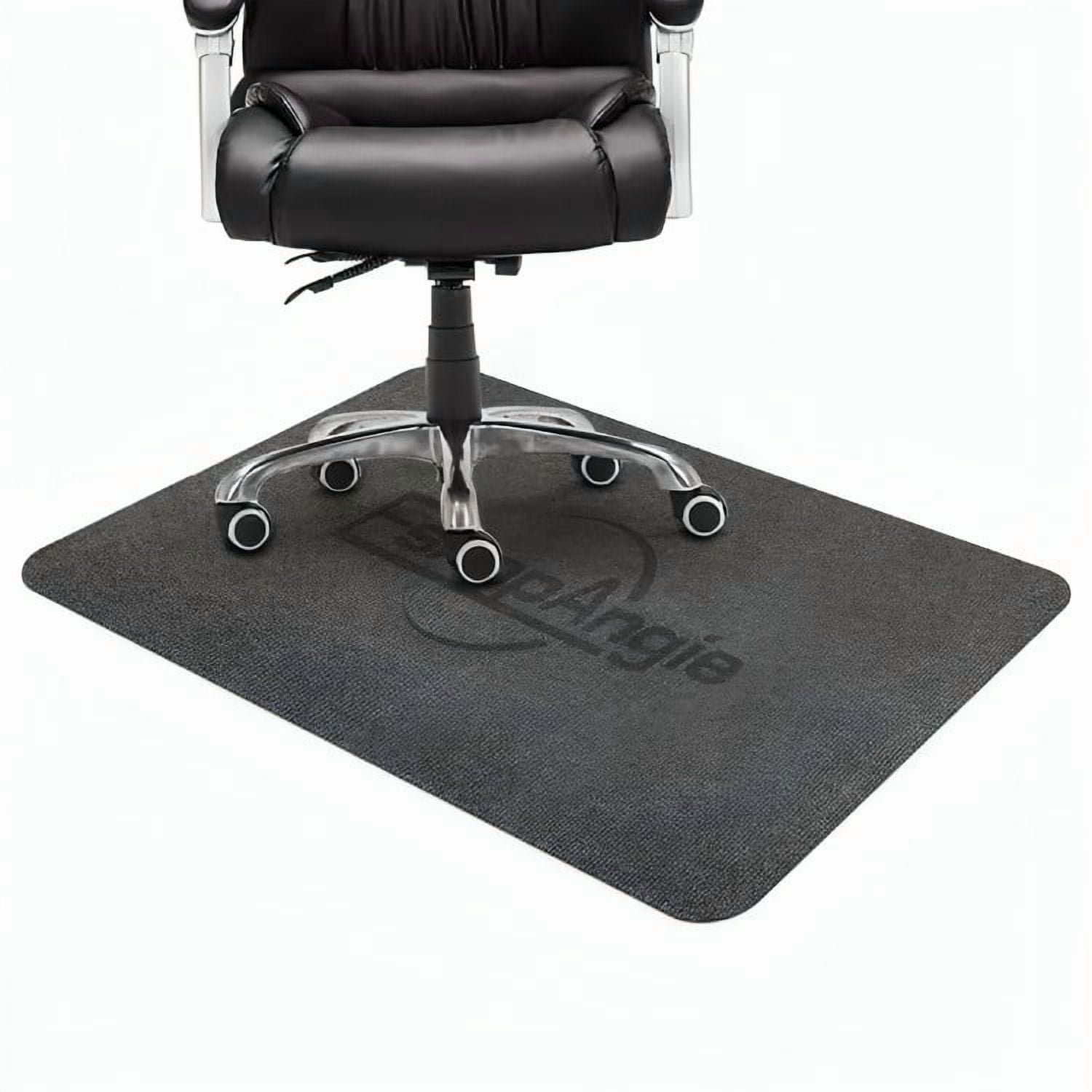 Genérico - Alfombrilla Antideslizante Para Silla De Oficina 120x90cm Negro