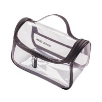 Magideal - Bolsa De Maquillaje Transparente, Bolsa De Viaje Transparente, Bolsa De Cosméticos De Viaje, Bolsa Organizadora De Cosméticos Para El Avión O De Vacac Negro