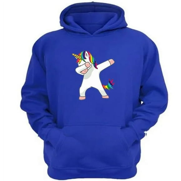 Polerón Canguro Unicornio Azul Talla S Unisex
