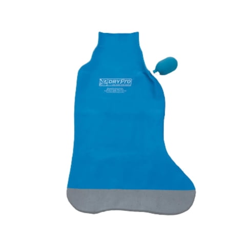 Drypro - Bota Inflable Protectora Pierna Corto Azul S