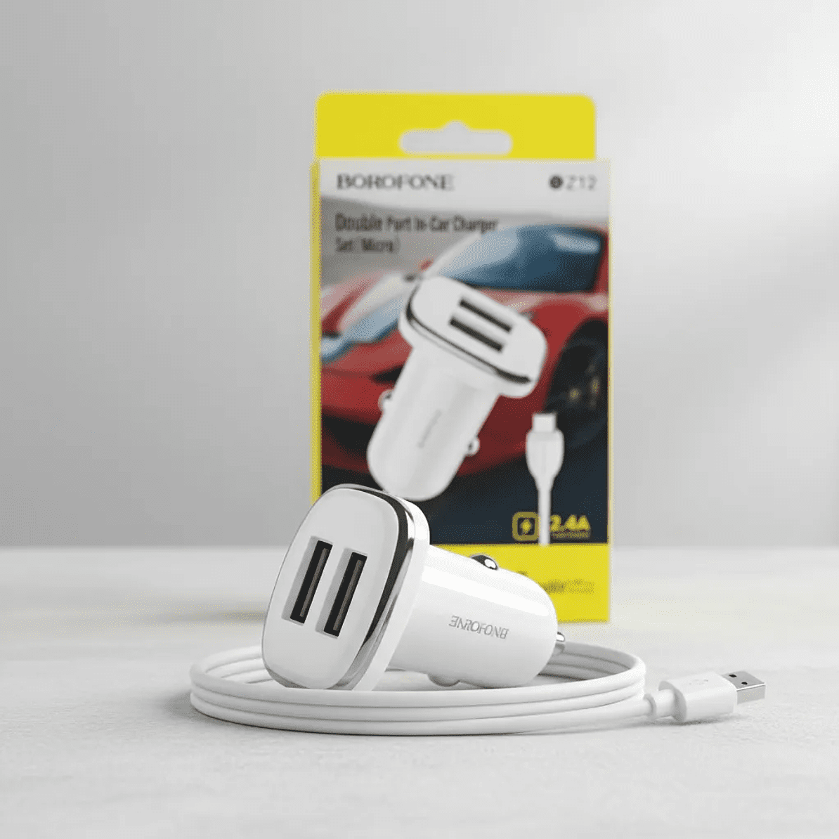 Solma - Cargador + Cable Micro Usb Para Auto Bz12 Borofone