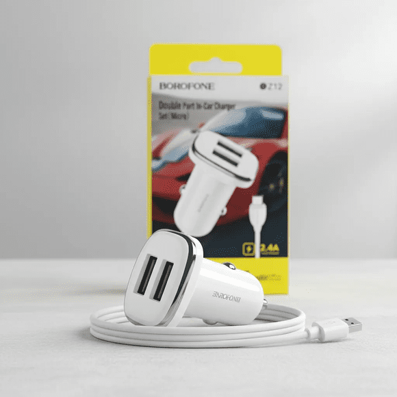 Cargador + Cable Micro Usb Para Auto BZ12 Borofone