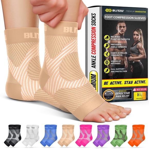 Calcetines de compresión BLITZU, tobillera para fascitis plantar