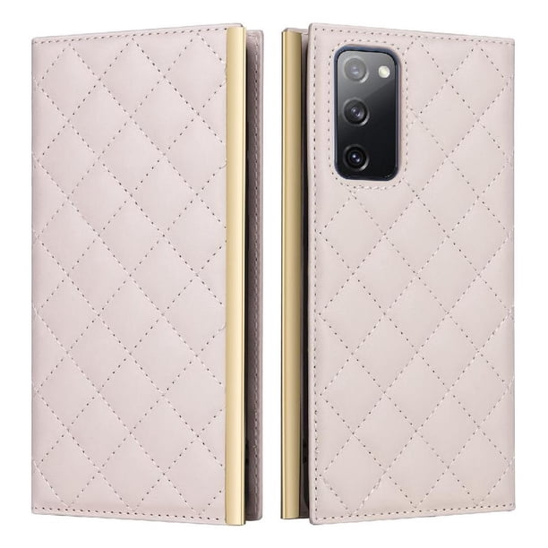 Funda Tipo Cartera Acolchada con Correa para Samsung Galaxy S20 FE 2022Blanco