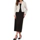 thumbnail image 2 of INSPIRE CHIC Blazer Corto para Mujer Cuello con Solapa Trabajo Oficina Chaqueta de Traje de Manga Larga Blazers de Negocios XL Blanco, 2 of 6