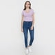 thumbnail image 4 of Polera Mujer M/C Rib Cuello V Roulette Malva Corona, 4 of 5