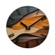 thumbnail image 1 of Reloj De Pared De Madera, Elegante Y Creativo, Adorno De Pared Para Comedor, Estudio, Dormitorio, 25 Cm, 1 of 5