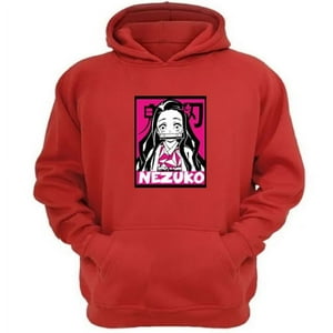Genérico - Polerón Canguro Nezuko Rojo Talla S Unisex