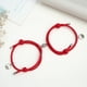 thumbnail image 4 of Par pulseras unisex para parejas cuerda roja con imán, 4 of 6