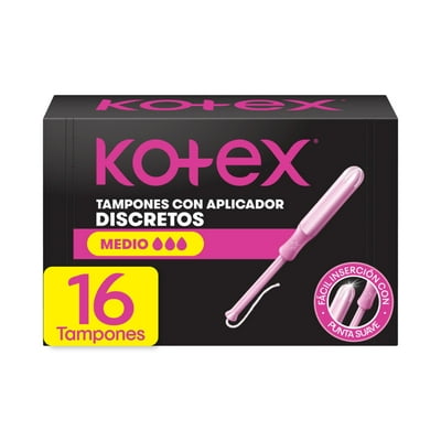 Tampones Medio Con Aplicador 16 Un Kotex