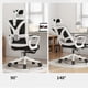 thumbnail image 4 of Silla de Oficina Premium Ergonómica con Reposacabezas Apoyabrazos Ajustables y Reposapiés Blanca, 4 of 7