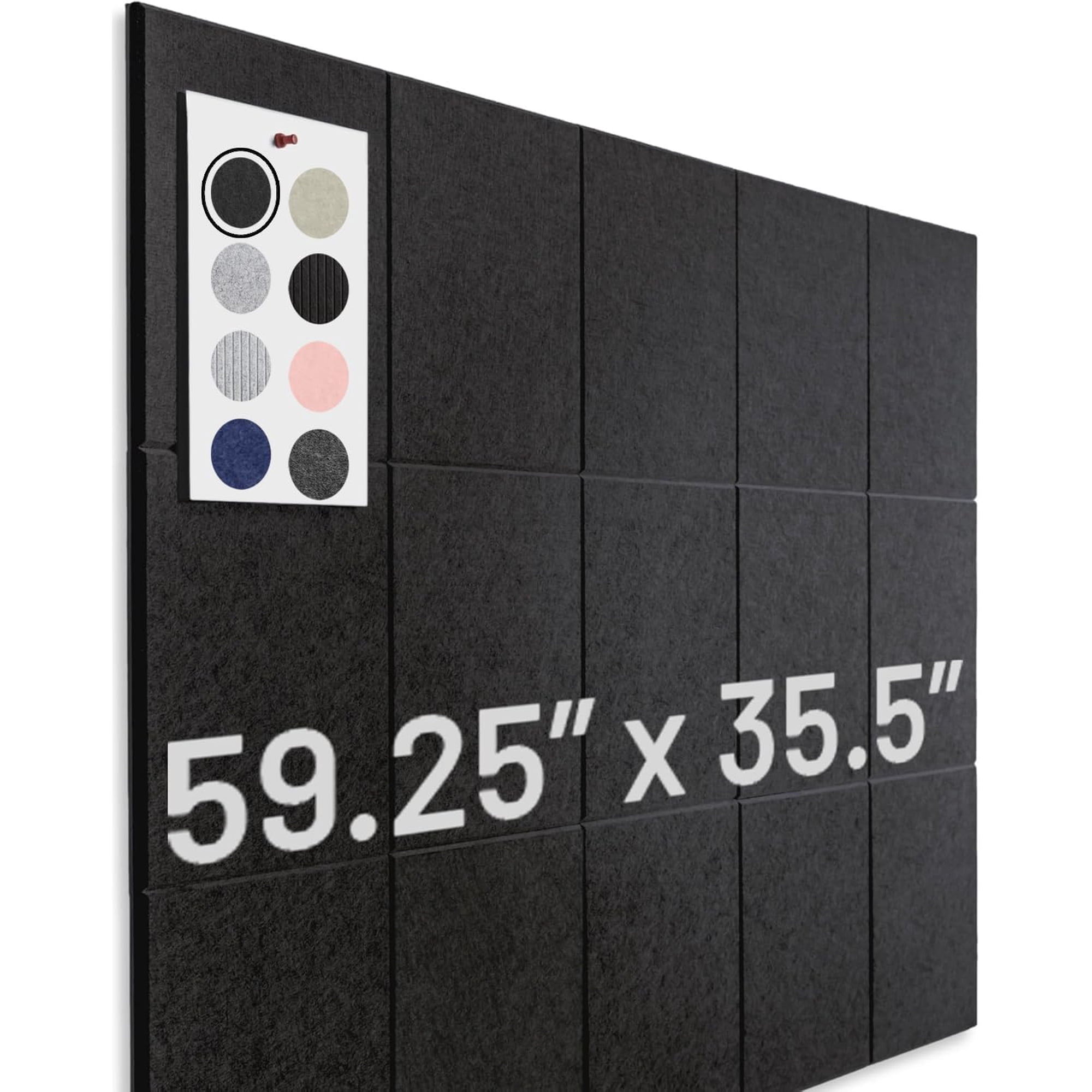 Tablero De Corcho Wallhero Grande De 150 X 90 Cm Con 15 Azulejos De Fieltro