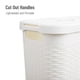 thumbnail image 4 of Cesta para ropa Mind Reader, 40 L, delgada, con tapa de plástico, color blanco, 4 of 7