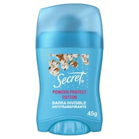 Antitranspirante Barra Powder Protect Cotton 45 G Secret
