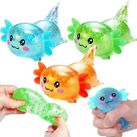 Dufricen Juguete antiestrés squishy de ajolote, 3 piezas