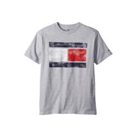 Camiseta Tommy Hilfiger De Manga Corta Con Diseño De Bandera 3T Para Niños, Color Gris
