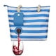 thumbnail image 3 of Tote de vino de playa con bolsas de vejiga aisladas, portador a prueba de fugas para 1 botella, perfecto para viajes, fiestas o cenas (contenedor interior azul + 1), 3 of 3