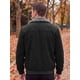 thumbnail image 3 of INSPIRE CHIC Abrigo de Invierno para Hombre con Cremallera, Bolsillos Laterales, Forro de Felpa Engrosado, Chaqueta de Pana, Talla S, Negro, 3 of 6