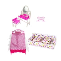 Bothyi - 9X 1/6 Accesorios Para Muebles De Muñecas Sala De Estar Sofá Cama Paisaje Suministros
