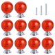thumbnail image 5 of Tiradores de mueble IEIK redondos de cristal rojo 30 mm, juego de 10 unidades, 5 of 7
