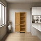 thumbnail image 2 of Vitrinero Esquinero "Roma" Vitrina de Madera con Cristal - Natural - 60x35x180 cm, 2 of 3