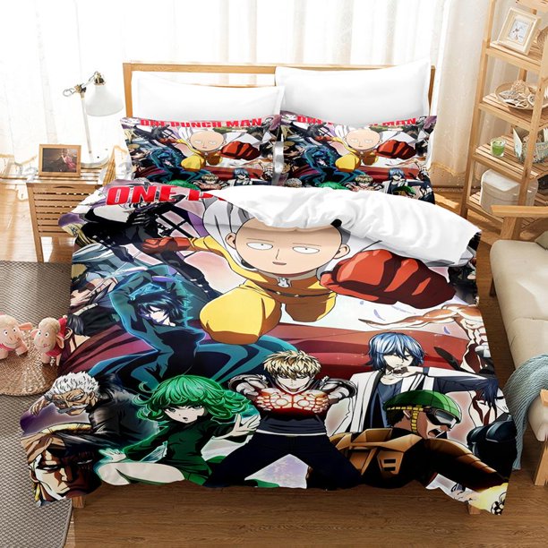 One Punch Man Bedding Set Bed Set Teenager Bedroom Duvetcover Sets