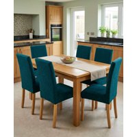 Mylhogar - Pack De 6 Fundas De Sillas Diseño Texturizado De Hojas