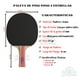 thumbnail image 2 of Paleta De Ping Pong Sensei 2 Star Negra Y Roja, 2 of 9