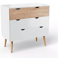 Klik Muebles - Cómoda 4 Cajones Blanca Madera