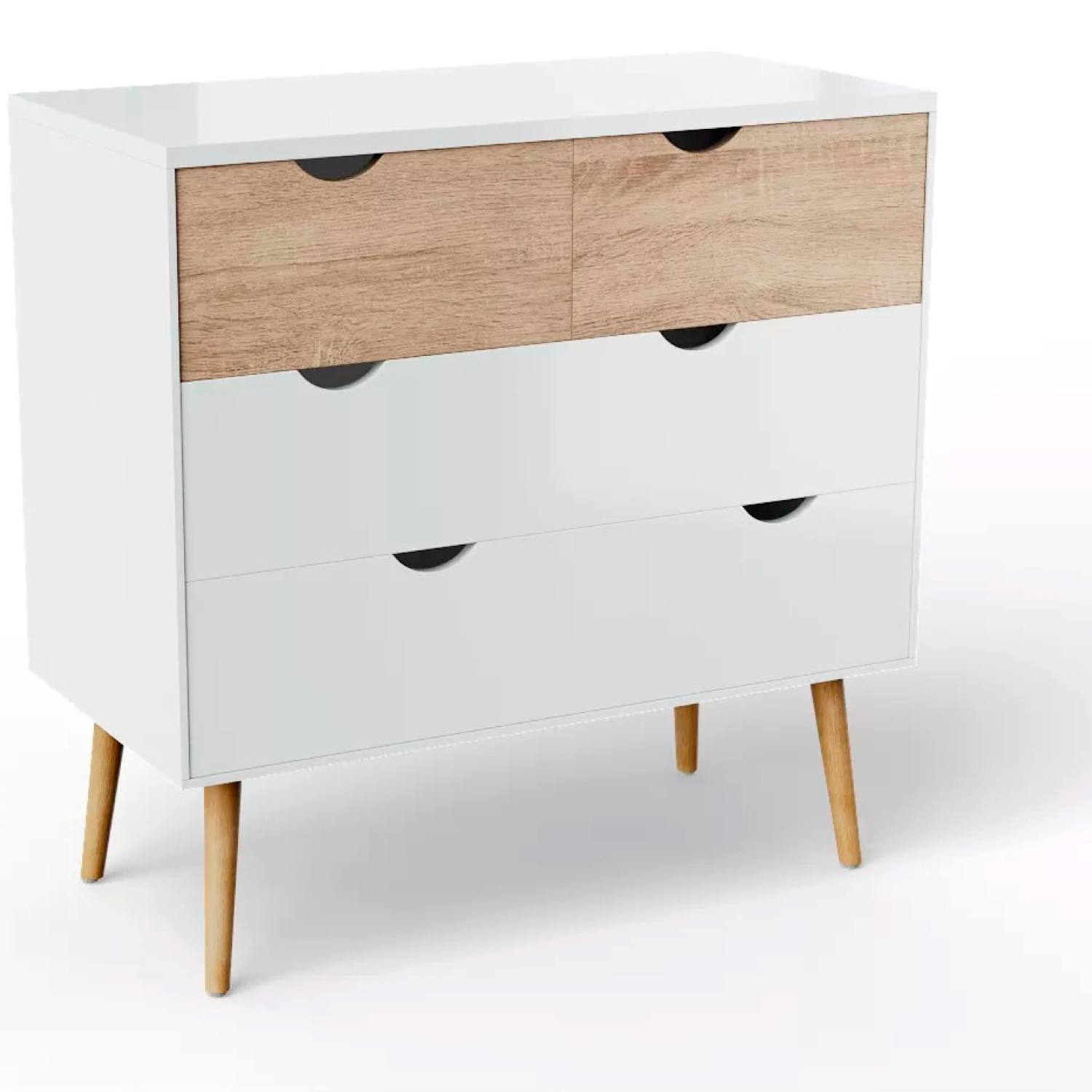 Klik Muebles - Cómoda 4 Cajones Blanca Madera
