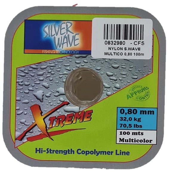 Nylon De Pesca Multicolor 0,80mm Resistenci32kg Bobina 100mt