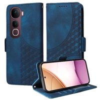 Carcasa Foxdock Vivo V40E 5G De Cuero Pu, Diseño Acolchado Clásico, Protección Contra Caídas Y Rayones