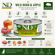 thumbnail image 3 of N&D Prime Wild Boar & Apple Alimento Húmedo para Gatos Adultos Lata 70 g, 3 of 5