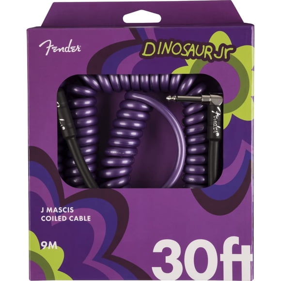 Cable para instrumentos Fender J Mascis Dinosaur Jr, enrollado, 9 m, color morado