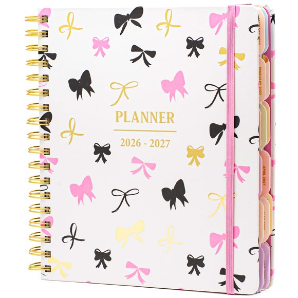 Planificador VOTUM 25 cm x 25 cm Ago 2026‑Ene 2028 Lazos