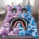 thumbnail image 1 of Bape Shark Camo 3-Piece Bedding Set Warm And Comfortable Soft Duvet Cover Bed Set for Boys Girls Kids Adult Bedroom All Season, 1 of 5