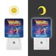 thumbnail image 3 of Volver al Futuro Luz nocturna LED con sensor de anochecer a amanecer para dormitorio, baño, pasillo, escaleras - Lámpara LED nocturna de enchufe, 0.5W - 1 pieza, 3 of 6