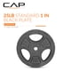 thumbnail image 3 of Discos de peso CAP Barbell estándar de 1 pulgada de agarre, 11.3 kg, negro, 3 of 8