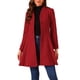 thumbnail image 1 of INSPIRE CHIC Abrigo de Mujer de Pecho Simple A Línea Abrigos de Invierno de Largo Medio XL Rojo, 1 of 6