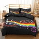 thumbnail image 1 of Music Note Bedding Set Duvet Cover Pillowcases Adults Kids ed Fashion Rainbow Music Note Bed Linen, 1 of 5