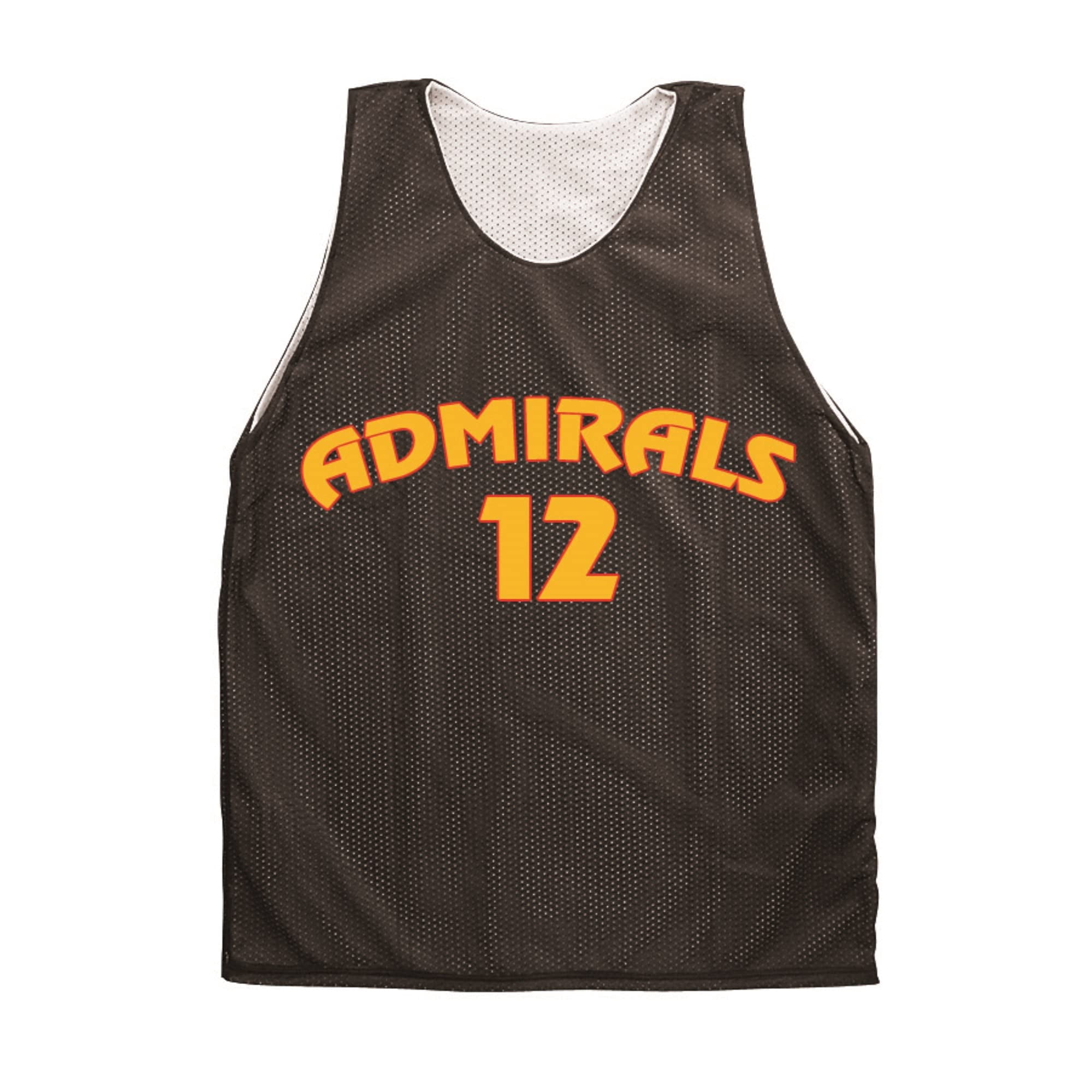 Camiseta Reversible De Lacrosse Martin Sports Para Adultos, Talla 2x, Color Blanco Y Negro