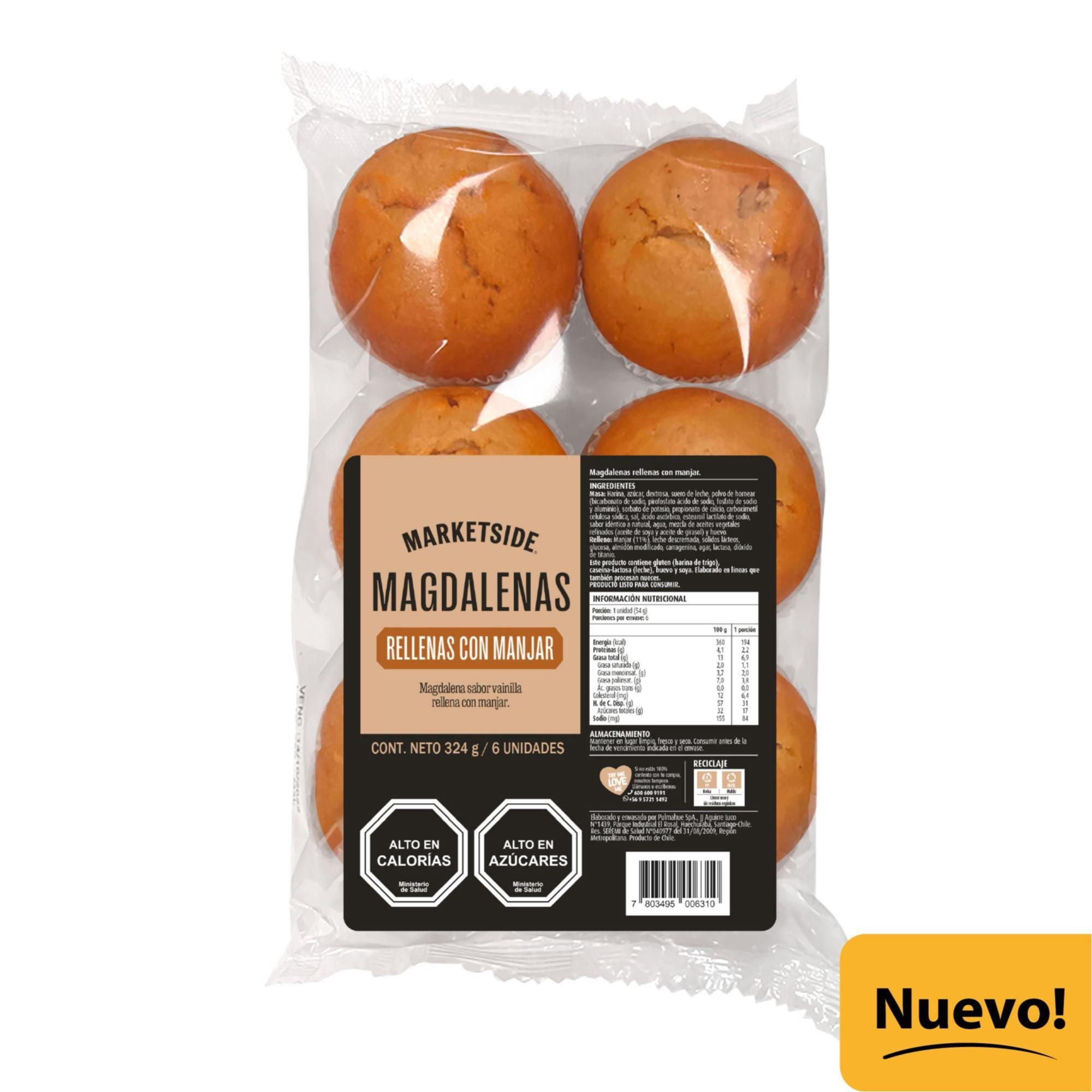 Magdalena Rellena Con Manjar, 6 Un 324 g Marketside