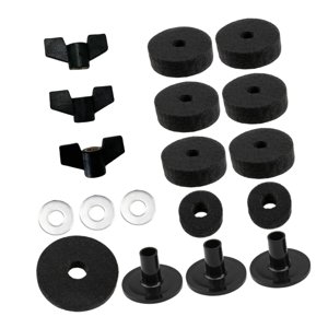 Bothyi - 18 Piezas De Repuesto Para Platillos Con Tuercas, Accesorio Profesional, Fieltro Para Soporte De Platillos, Color Negro