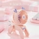 thumbnail image 4 of 1PC Deer/Dog Portable Handheld Battery Powered Fan, 500mAh USB Rechargeable Battery Operated Fan Desk Fan Mini Small Fan, 4 of 5