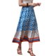 thumbnail image 4 of INSPIRE CHIC Falda Maxi Boho para Mujer A-Line de Cintura Alta para Vacaciones Falda de Bloques de Color M Azul, 4 of 6