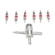 thumbnail image 1 of Kit De Núcleo De Válvula De Neumático Genérico, Herramienta De Instalación De Removedor De Núcleo De Válvula De 4 Vías, 6 Piezas, 1 of 5