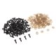 thumbnail image 4 of 100pcs ojos de seguridad de plástico negro para oso de peluche / mu?eca / juguete animal / fieltro 7 mm, 4 of 5