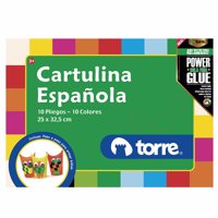 Cartulina Española 10 Pliegos 10 Colores 1 Un Torre