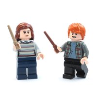 Combo De Minifiguras Lego Harry Potter Hermione Ron Con Varitas